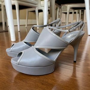 Yves Saint Laurent Leather Platform Sandals